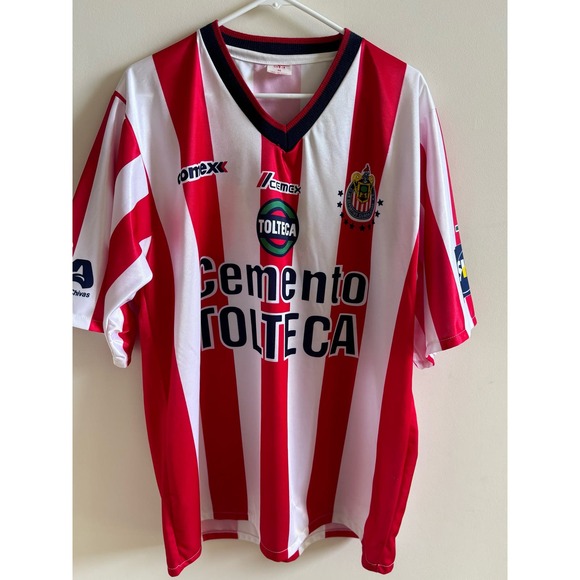 Chivas de Guadalajara Mexico Soccer Futbol Jersey Vintage 46 Cemento Tolteca - Picture 1 of 12